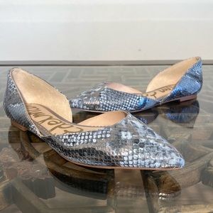 SNAKE SKIN D’ORSAY FLATS